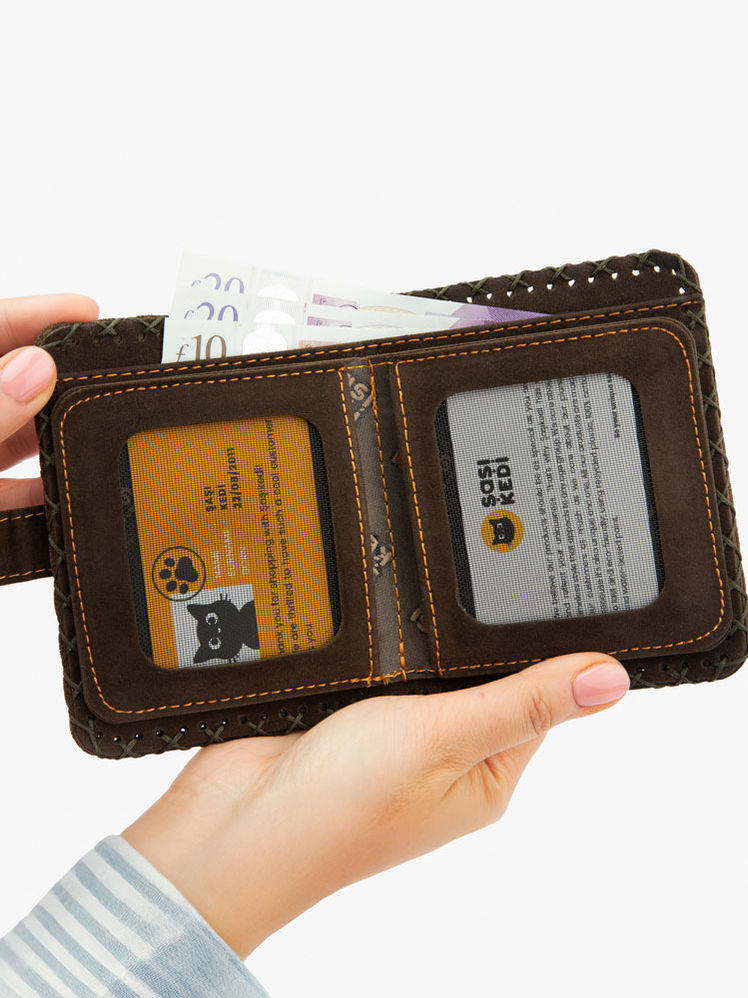Sasi KEDİ Leather soft touch and unique design wallet collection. Ridge wallet and purse for women. Best for daily use.