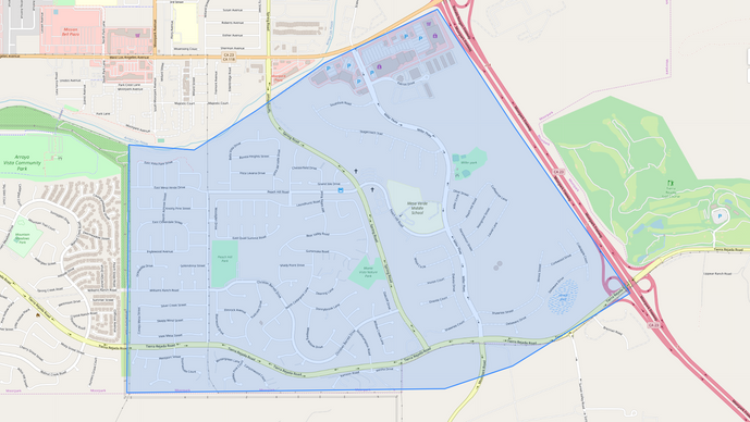 An image showing Aspire Broadband's network construction zone 1B in Moorpark.