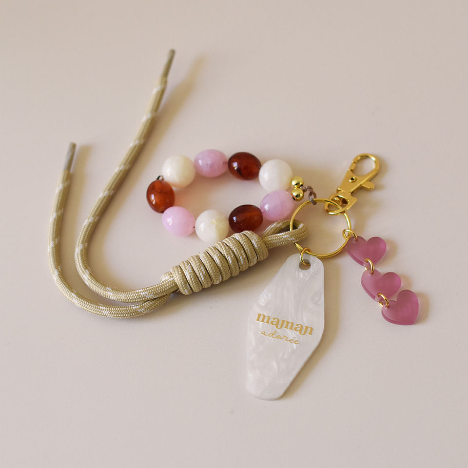 Miniature : Grigri de sac / porte clé "maman adorée" x5