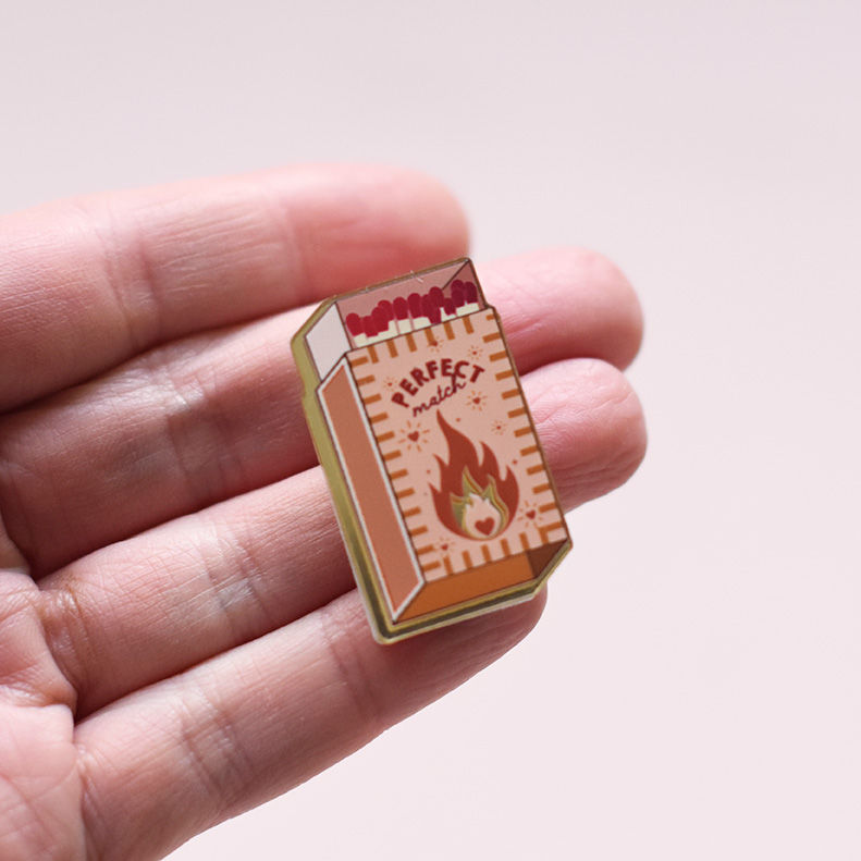 Miniature : Pin's saint valentin “perfect match" x5