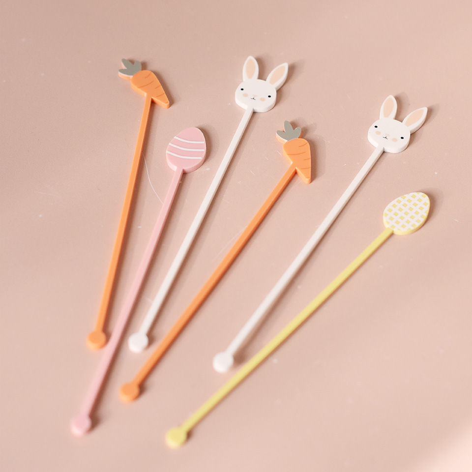 Lot de 6 Touillettes Pâques x5