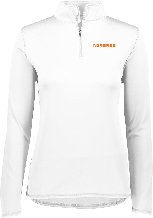 WOMEN'S ADVERSE POLYFLEX 1/4 ZIP PULLOVER - WHITE