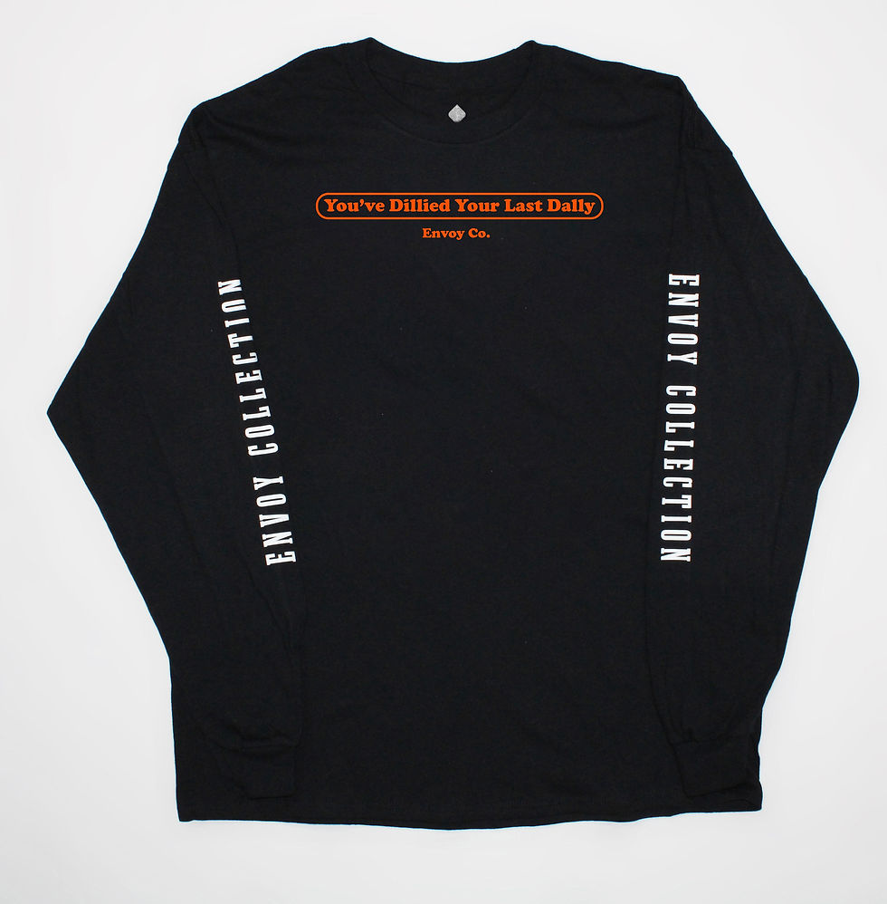 ENVOY DILLY DALLY L/S TEE - BLACK
