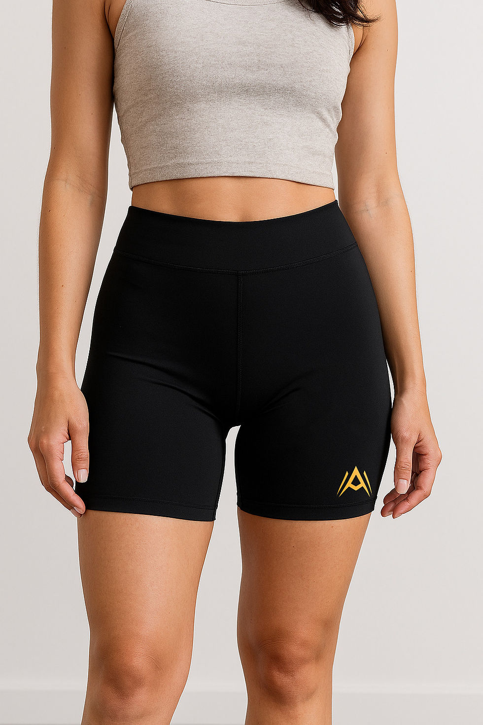 ADVERSE HIGH WAISTED COMPRESSION SHORTS - BLACK