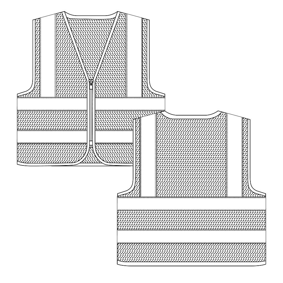 CUSTOM PRINT - STYLE 0600 ADULT MESH POLYESTER SAFETY VEST