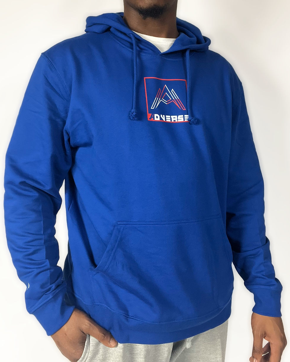 Thumbnail: ADVERSE QUAD RAW DRAWSTRING HOODIE - ROYAL BLUE