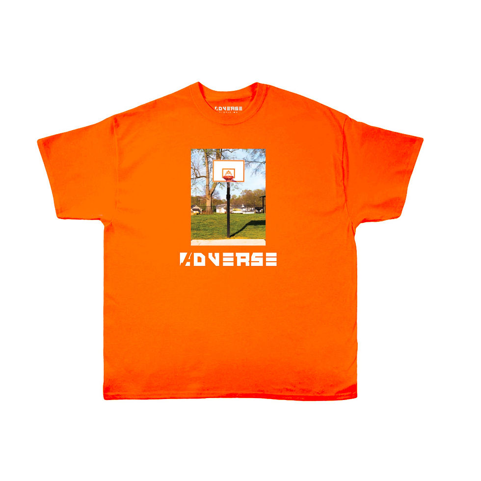 UNISEX ADVERSE COURT HEAVY COTTON T-SHIRT - ORANGE