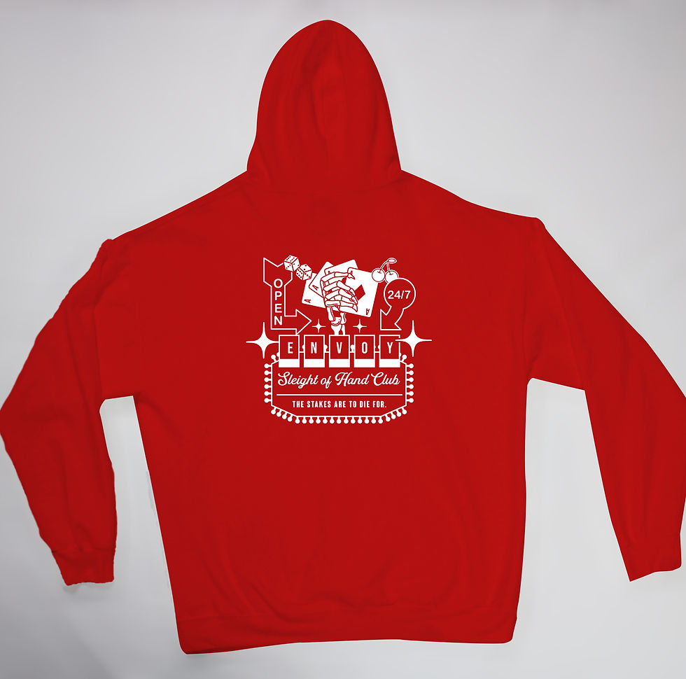 Miniatura: SLEIGHT OF HAND POLYBLEND HOODIE - RED