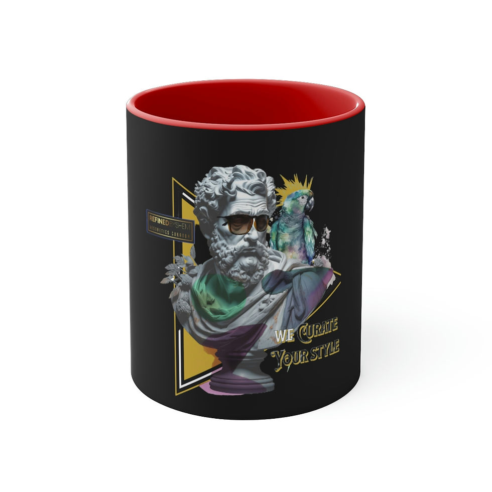 Thumbnail: REFINEDBYSHEM We Curate Your Style Accent Coffee Mug, 11oz (Multi-Colors)