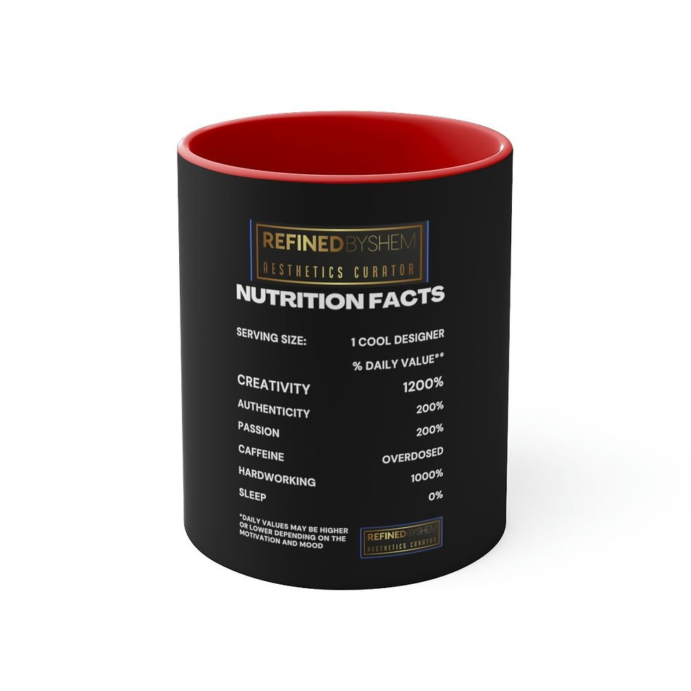 Thumbnail: REFINEDBYSHEM Fashion Facts Accent Coffee Mug, 11oz (Multi-Colors)