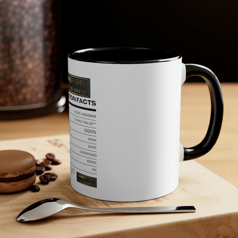 Thumbnail: REFINEDBYSHEM Fashion Facts Accent Coffee Mug, 11oz (Multi-Colors)