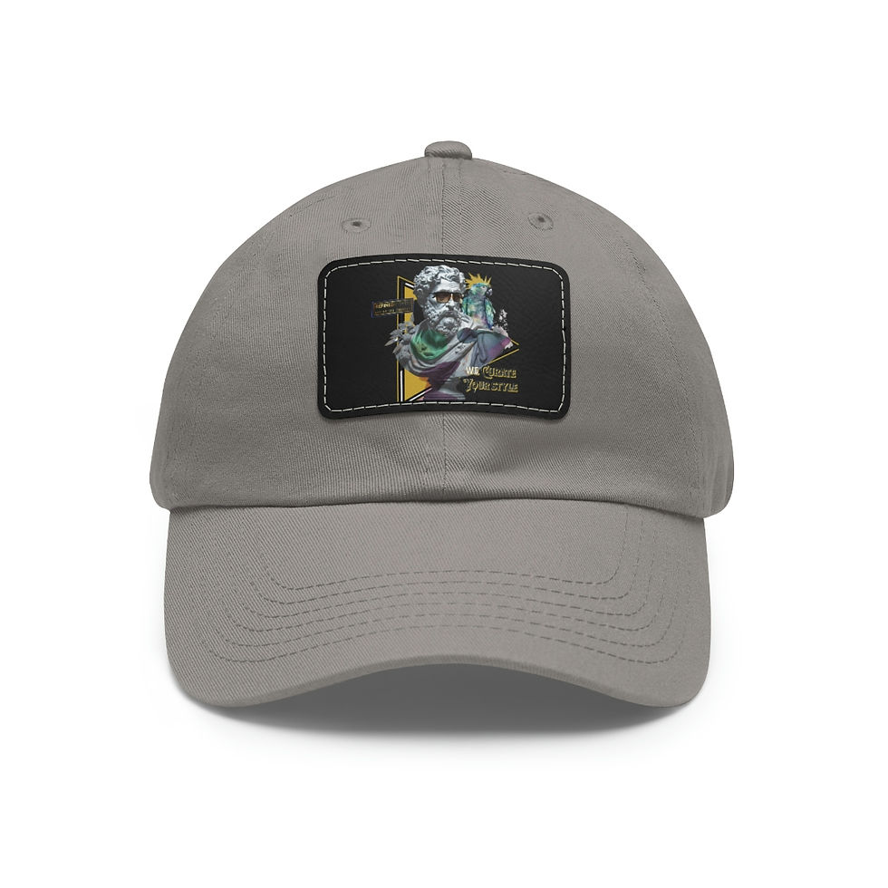 Thumbnail: REFINEDBYSHEM We Curate Your Style Hat with Leather Patch (Multi-Colors)