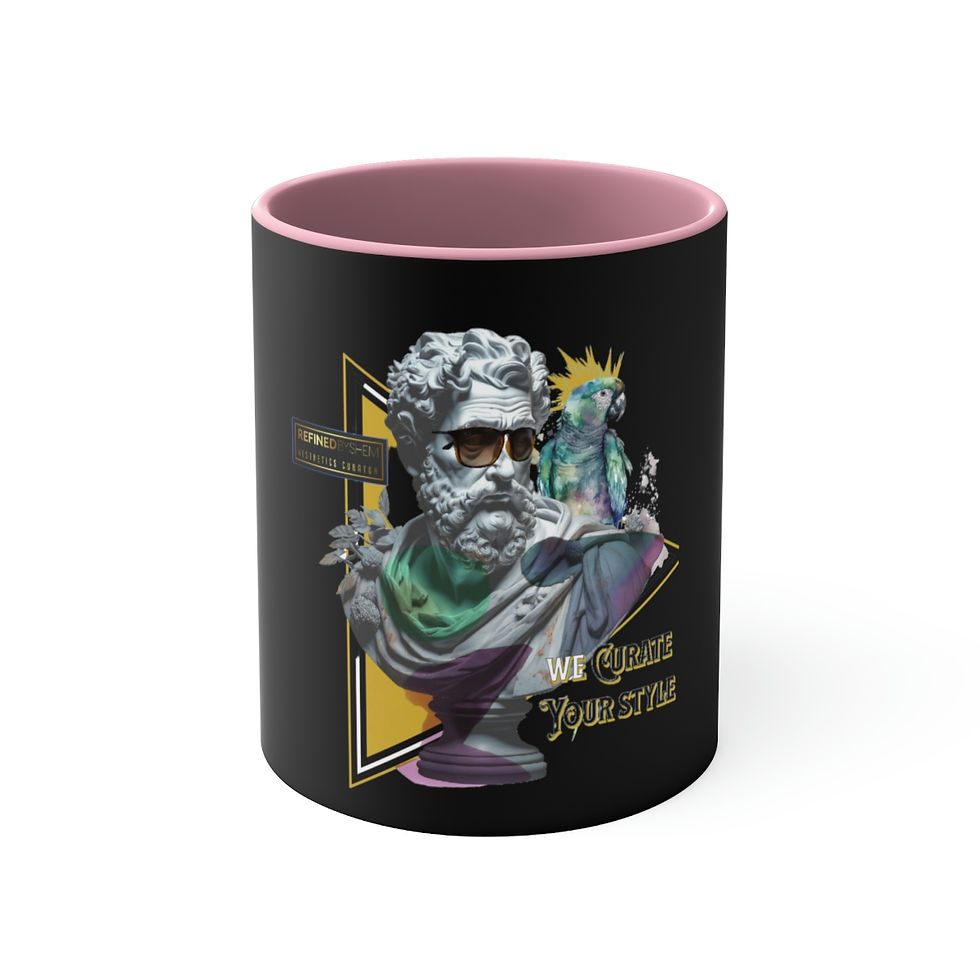 Thumbnail: REFINEDBYSHEM We Curate Your Style Accent Coffee Mug, 11oz (Multi-Colors)