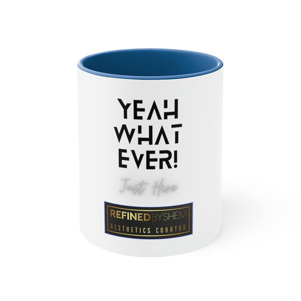 Thumbnail: REFINEDBYSHEM Yeah Whatever Accent Coffee Mug, 11oz (Multi-Colors)