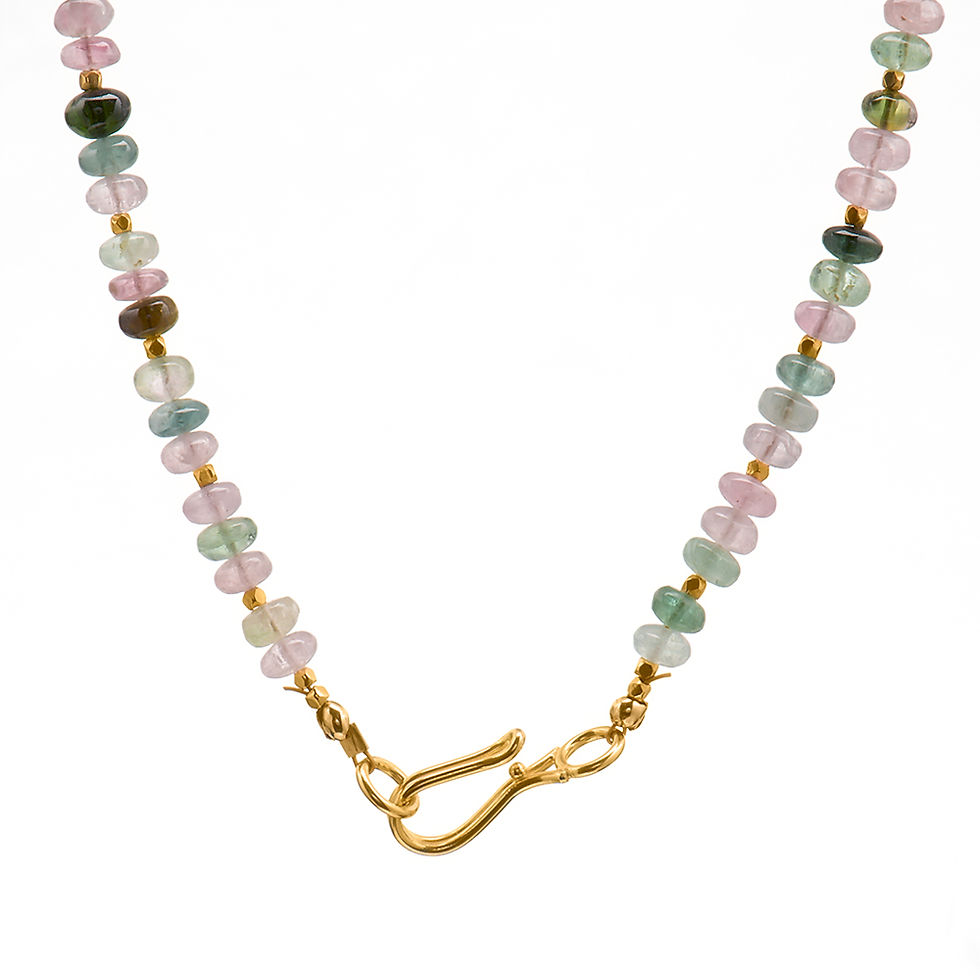 Thumbnail: Tourmaline Crystal and 18K Gold Necklace