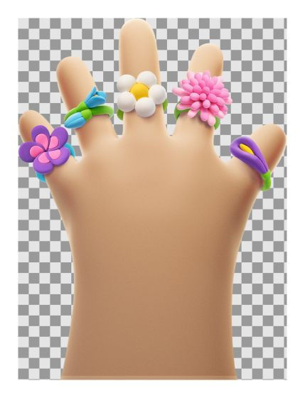 Hey Clay Flower Rings