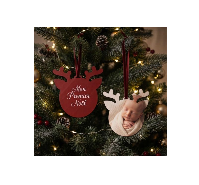 Suspension de Noël - Personnalisable Recto/Verso