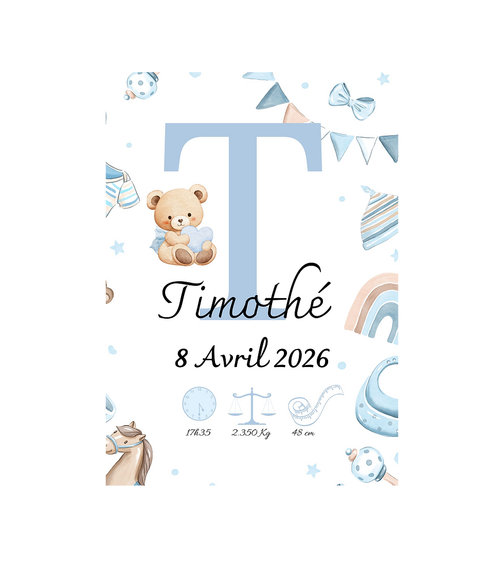 Miniature : Cadre Personnalisé pour Naissance