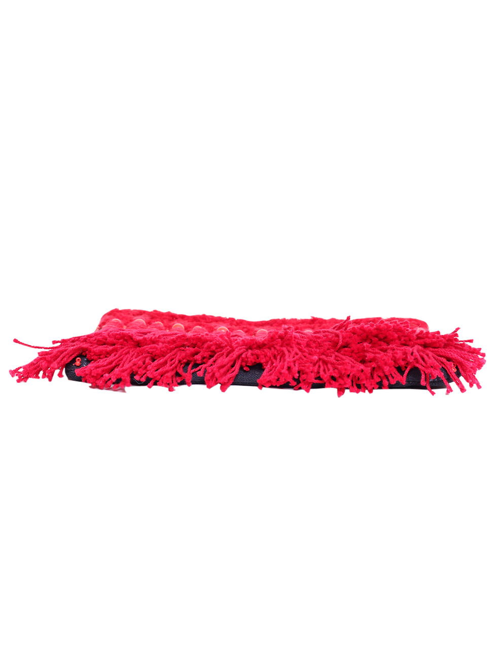 Thumbnail: ZucyakSa Tassel Embellished Purse Bold Red Beaded