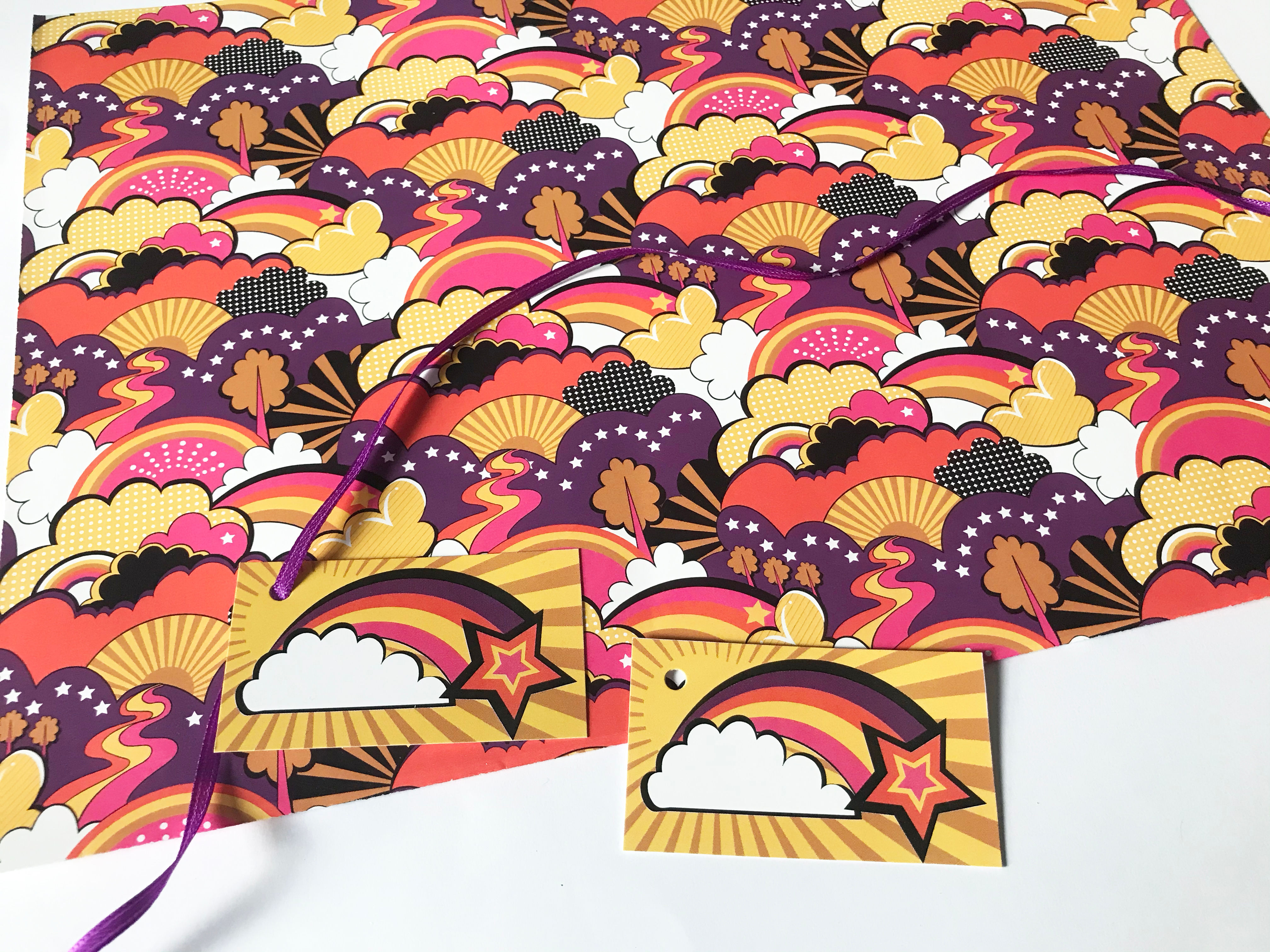Psychedelic Clouds Gift Wrap