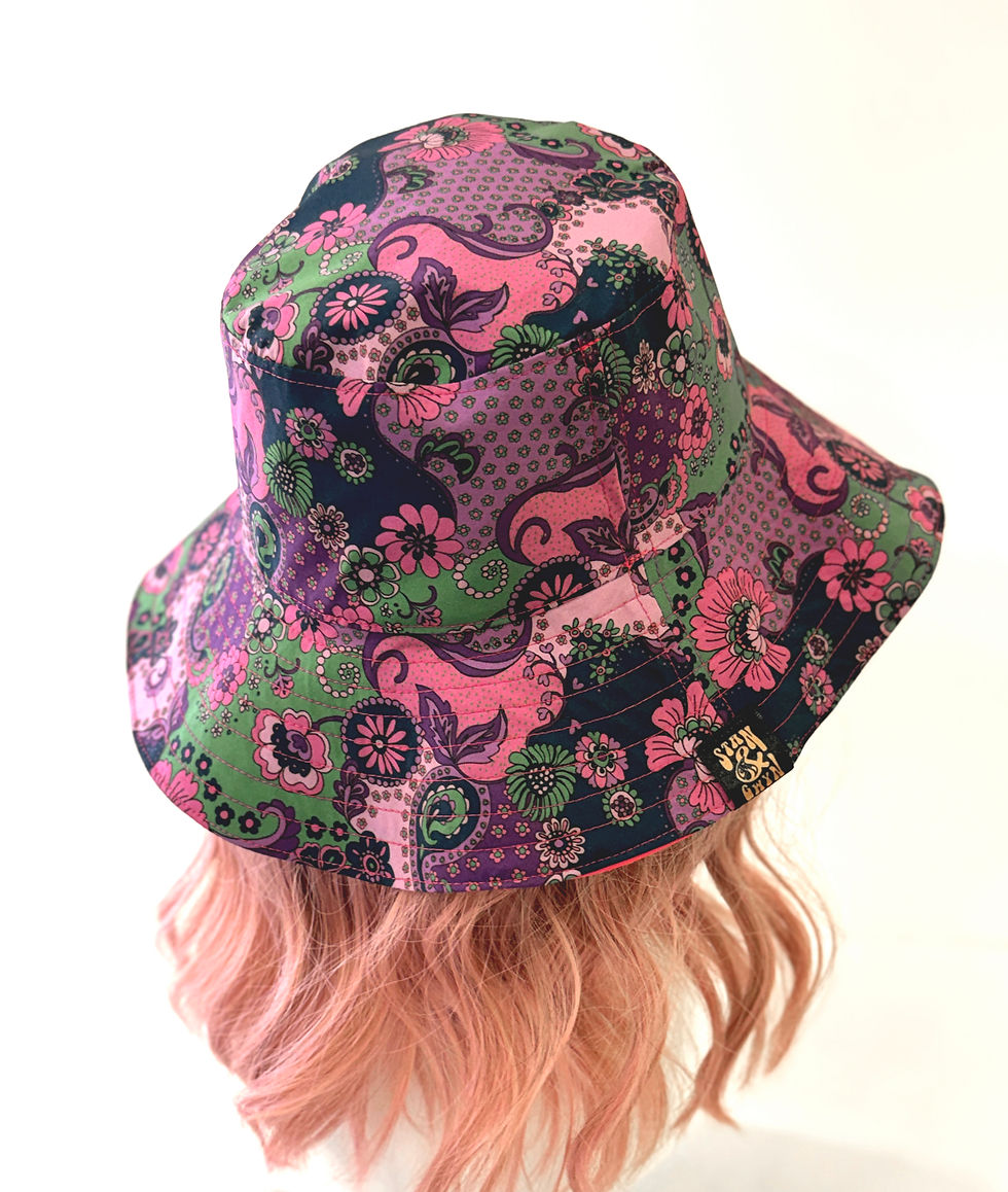 Miniaturbild: Pink Paisley Floral Wide Brim Sun Hat