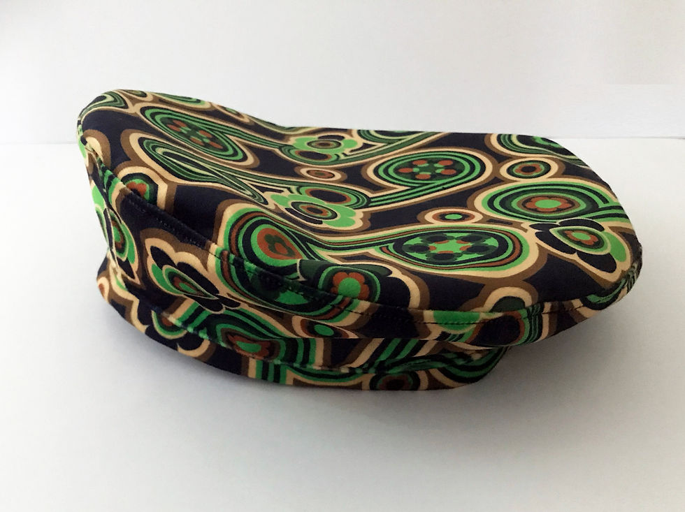 Miniaturbild: Grüne Blumennoten Baskenmütze