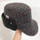Miniaturebillede: Grey Houndstooth Harris Tweed Trapper Cap