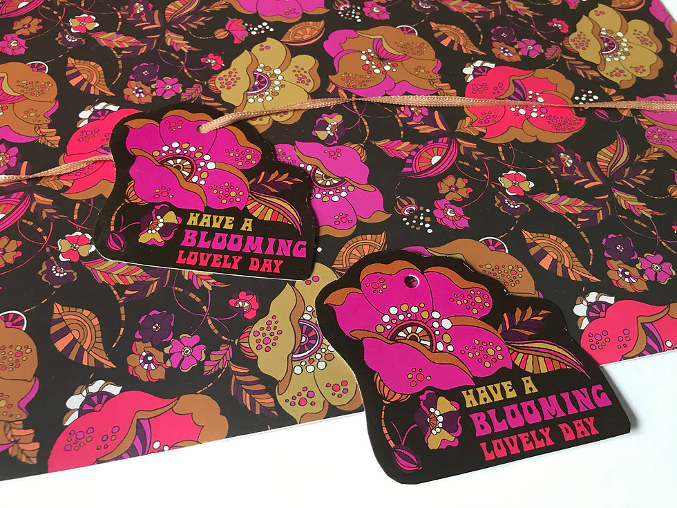 Miniaturbild: Vintage Blumen Geschenkverpackung