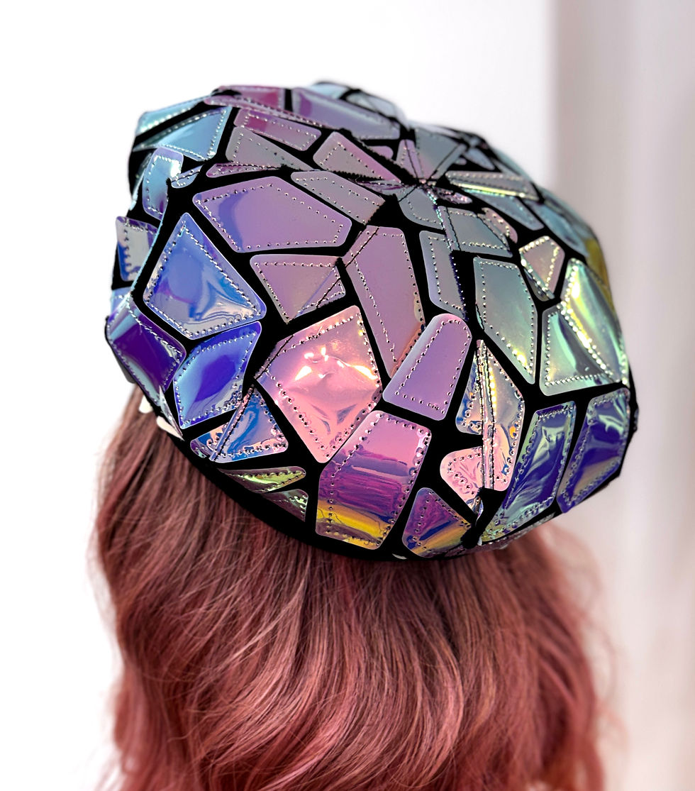 Miniatura: Hologram Sequin Newsboy Cap