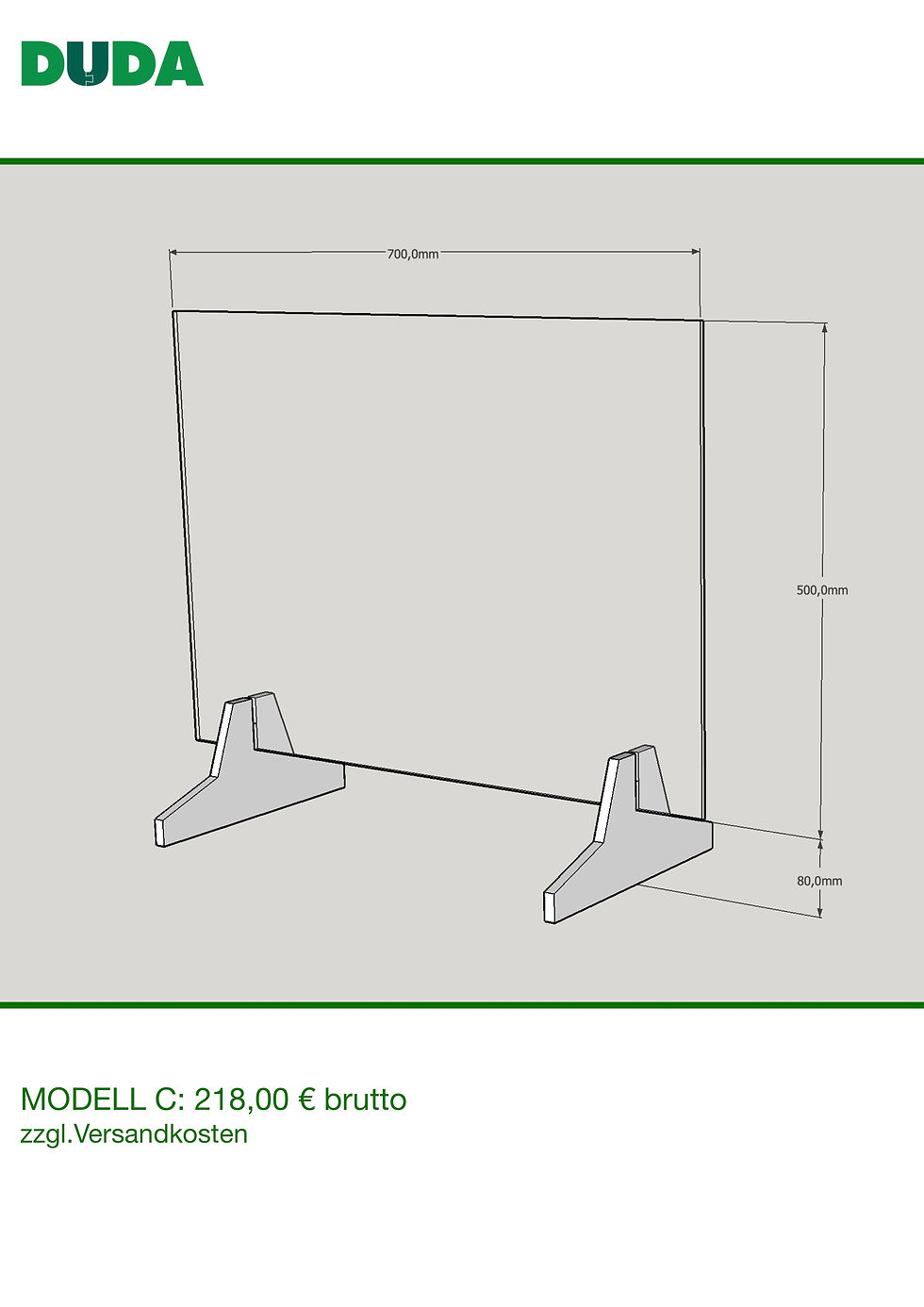 Duda Infektionsschutzwand