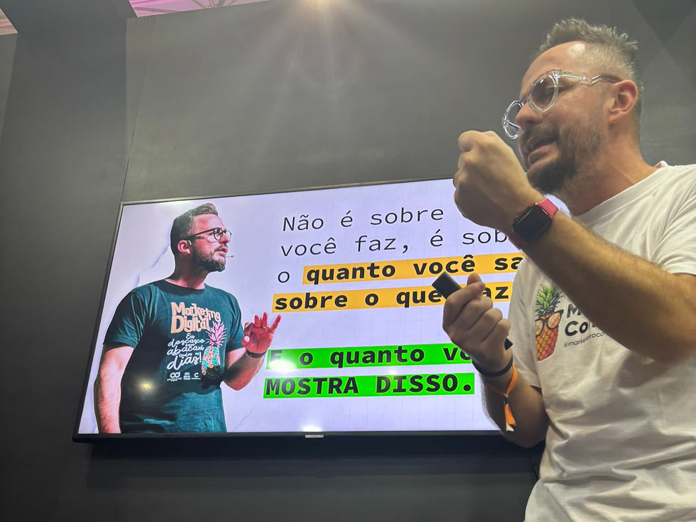 Imagem: Gabriel Schaurich / Gabisco Produtora de Conteúdo Digital --------------------------- Na imagem: Marcus Tonin, criador de conteúdo do "Marketeiro Confesso"