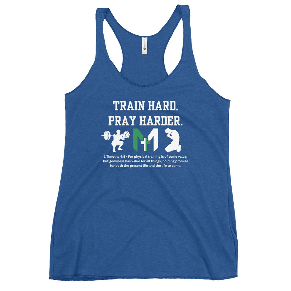 Thumbnail: Pray Harder Premium Racerback Tank