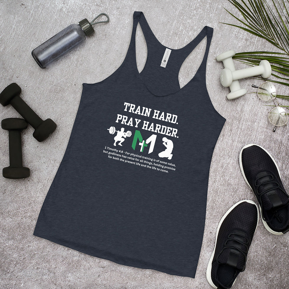 Thumbnail: Pray Harder Premium Racerback Tank