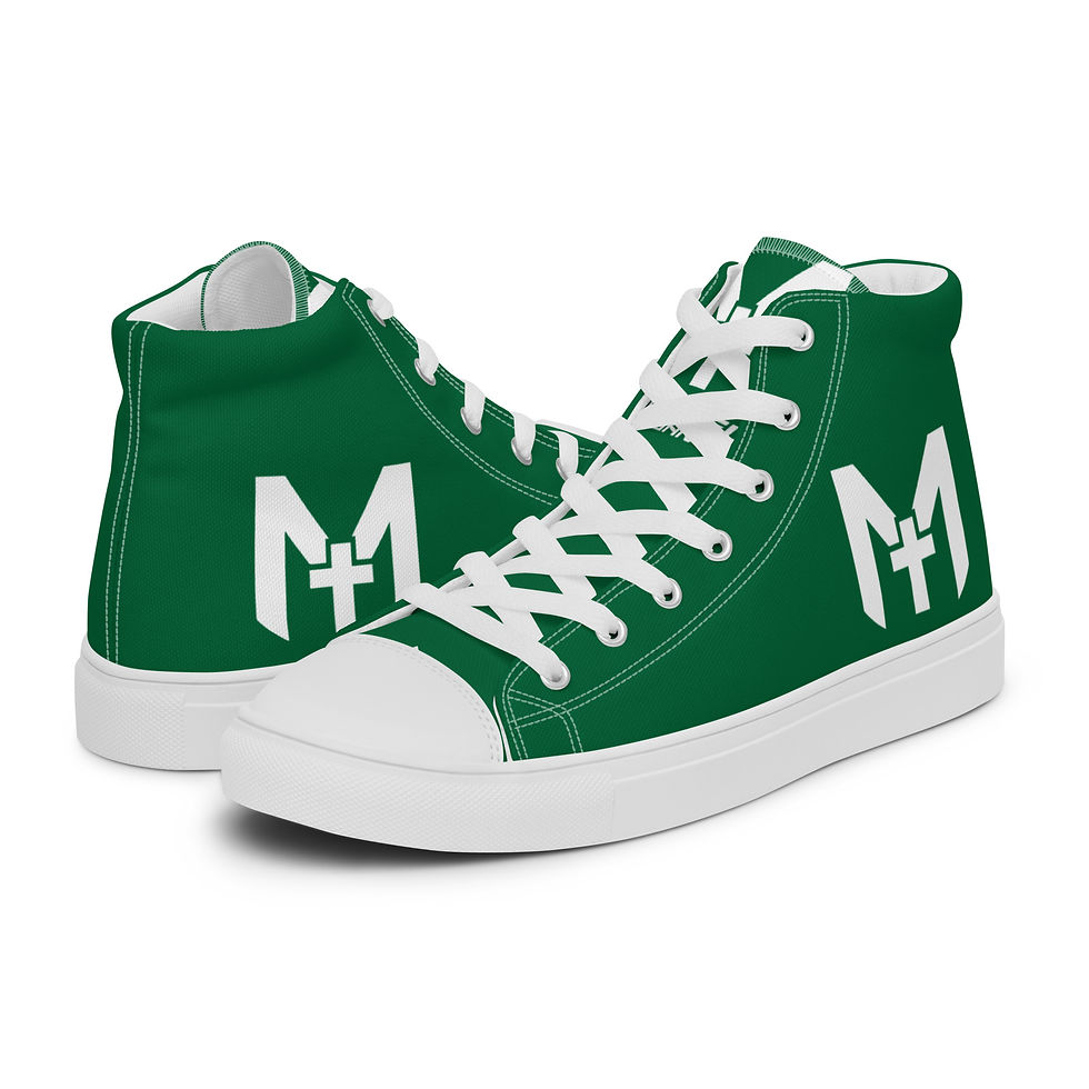 M2M Men’s high top canvas shoes (Green)