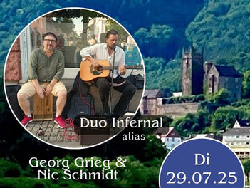 ABGESAGT! TUESDAY TUNES for TWO im Schwanengarten: Duo Infernal - Georg Grieg & Nic Schmidt