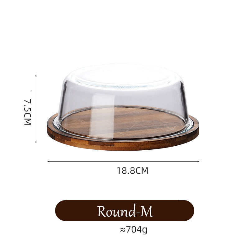 Thumbnail: Glass containers with wooden lid