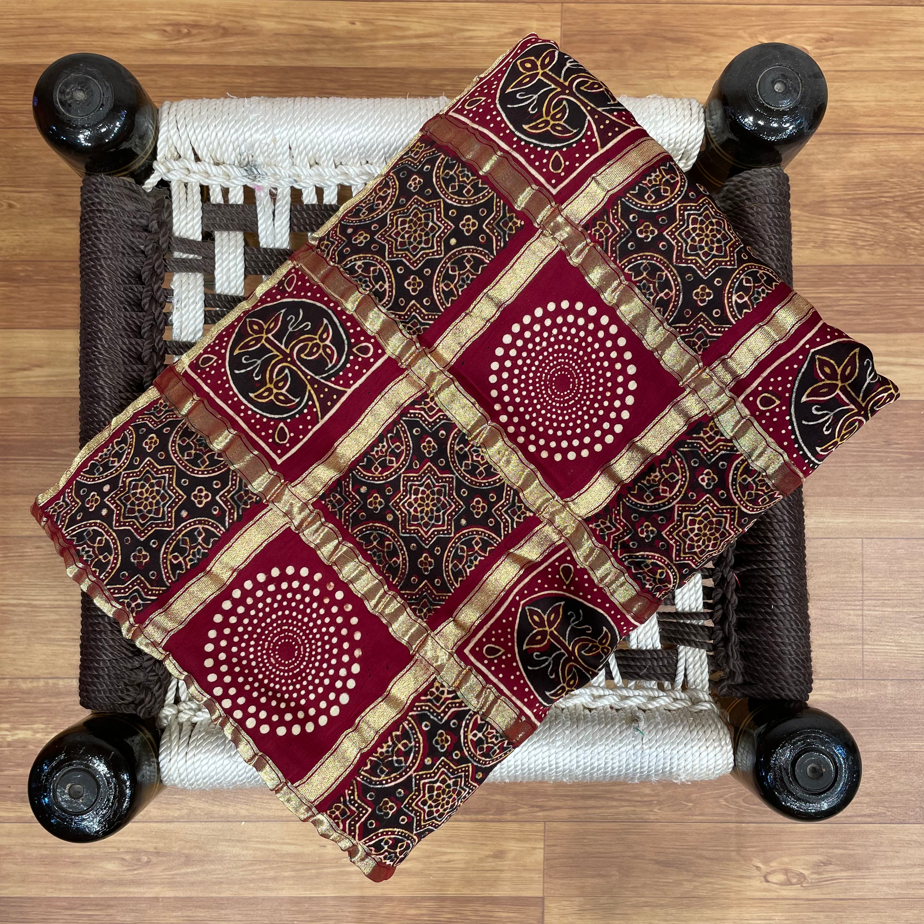 Ajrakh Gharchola Saree