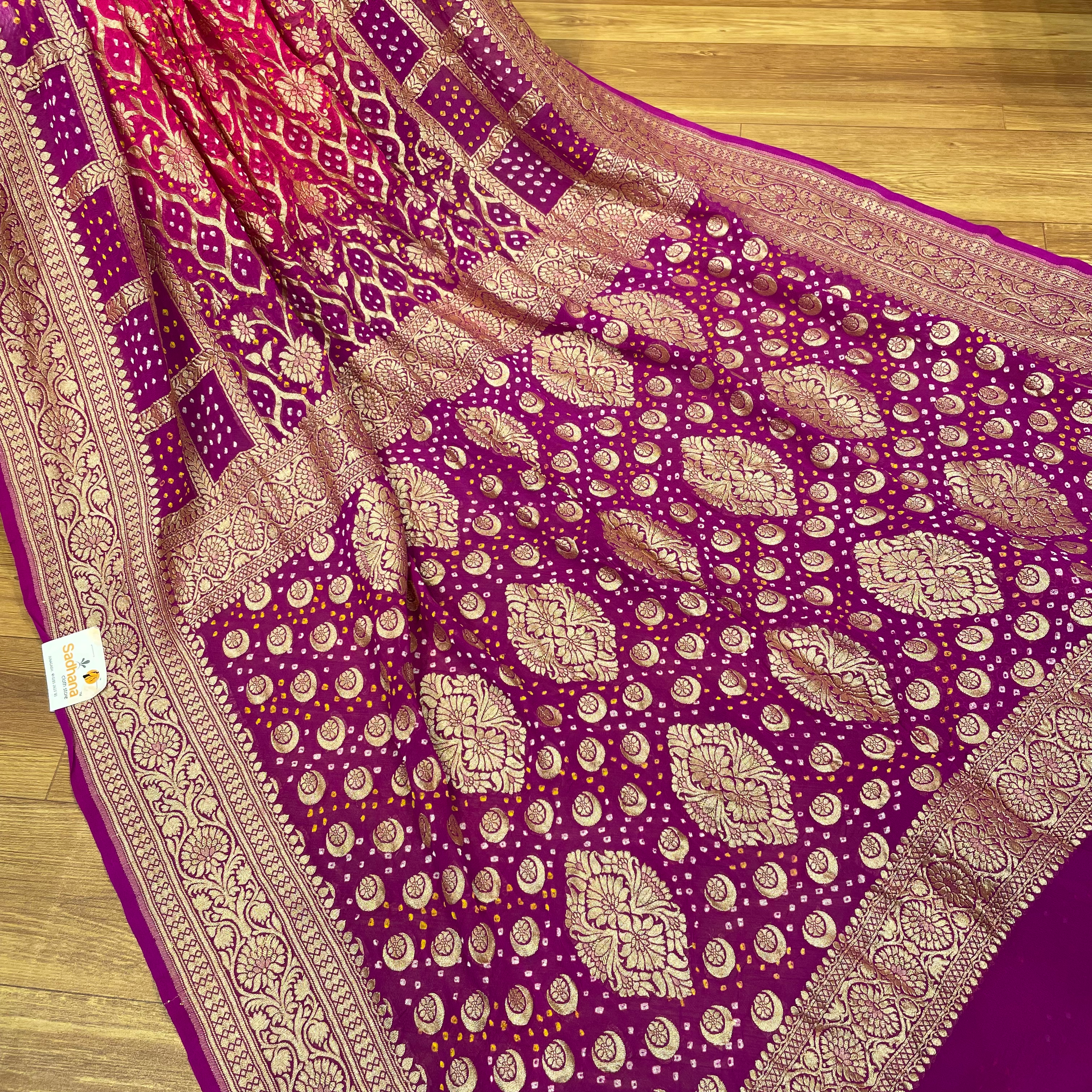 Pure Georgette Bandhani