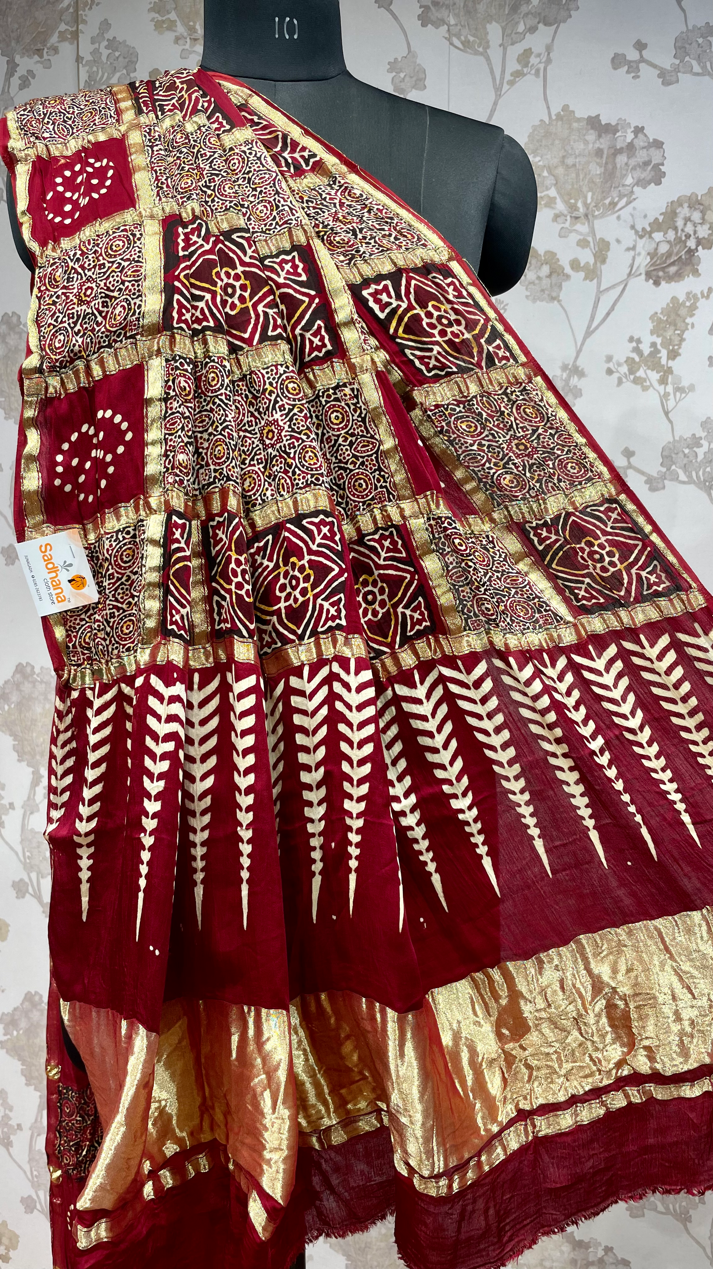 Ajrakh Gharchola Dupatta