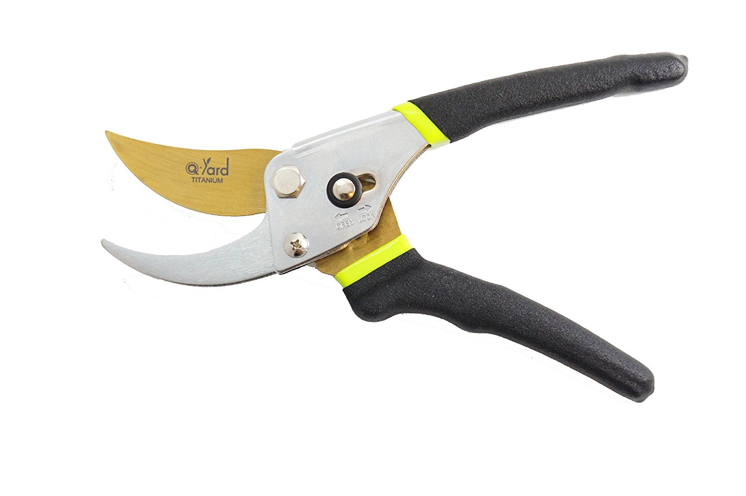 Q-yard QY-731L Traditional Bypass Pruning 8.5" Titanium Blade- Handheld Gardenin