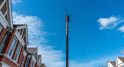Telegraph pole infrastructure inspection for telecommunications surveying company.