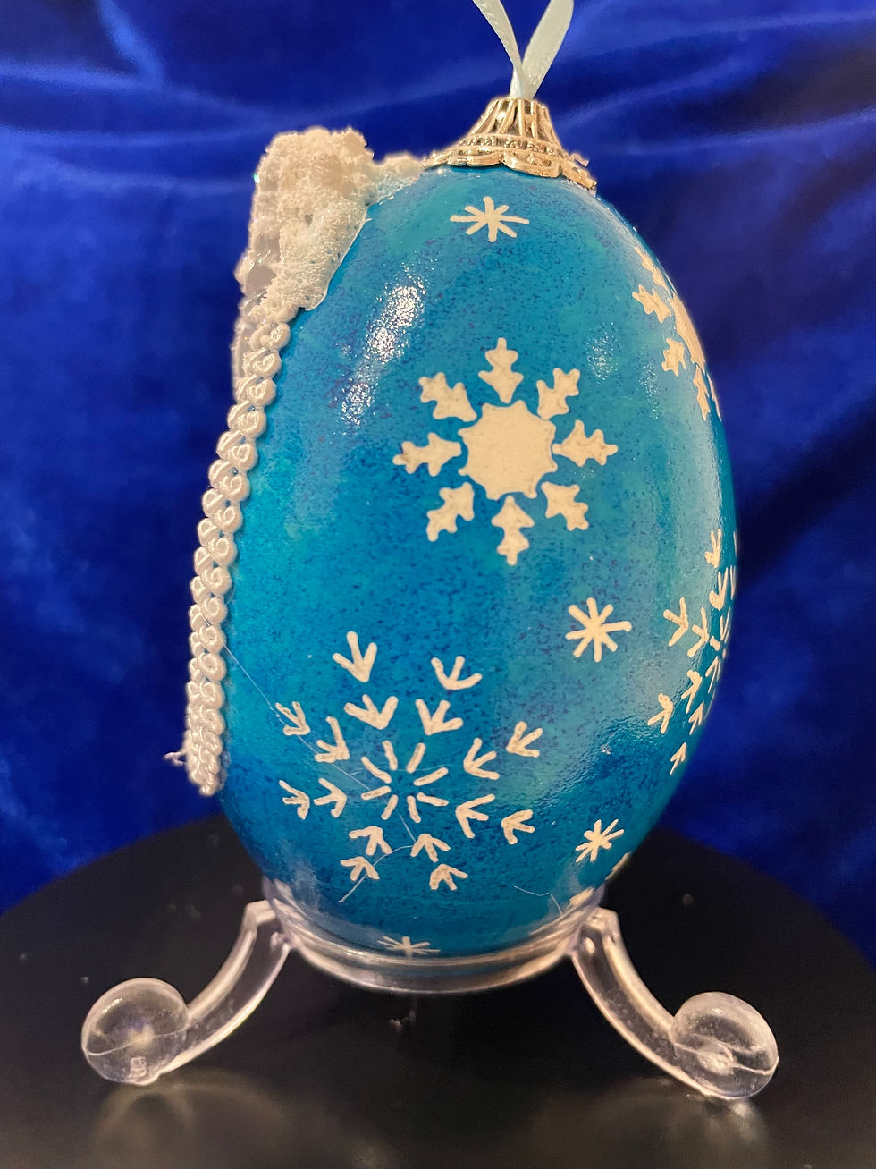Thumbnail: Ice and Snow Penguin habitat goose egg ornament