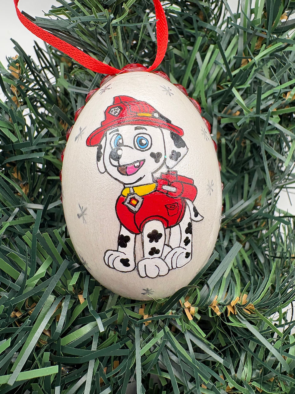 Thumbnail: Paw Patrol Chase or Marshal Hand painted chicken egg