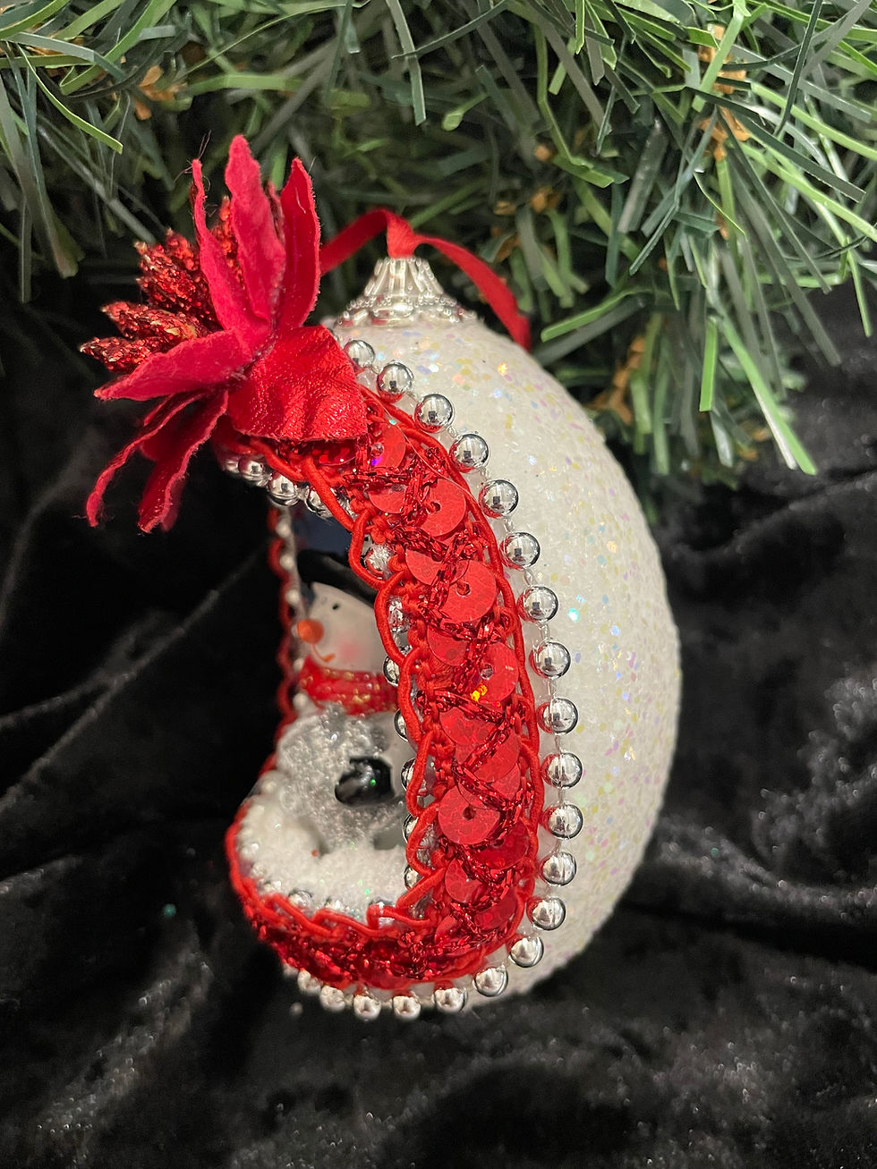 Cute snowman Christmas tree ornament