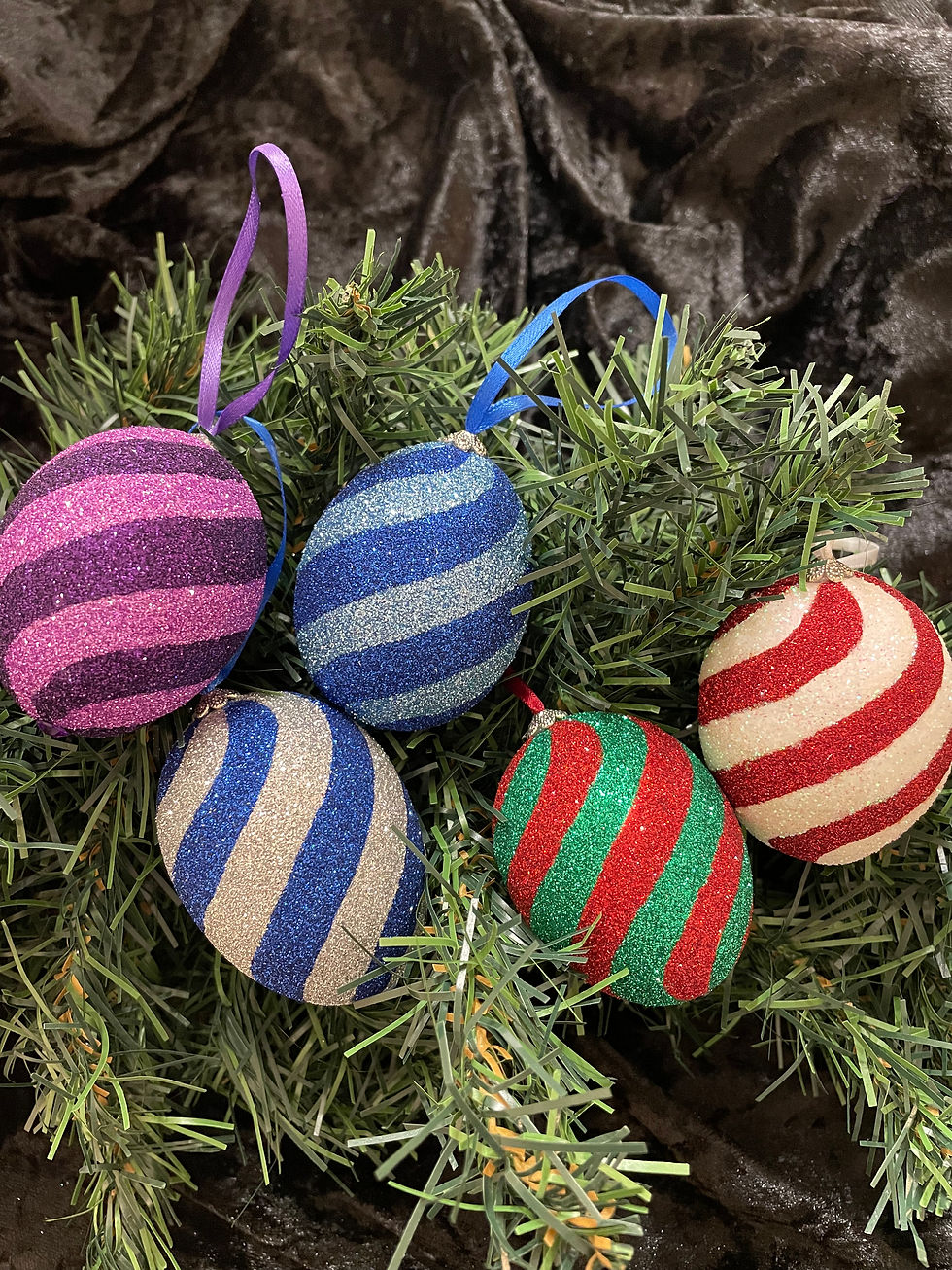 Thumbnail: Holiday real egg Christmas tree ornament