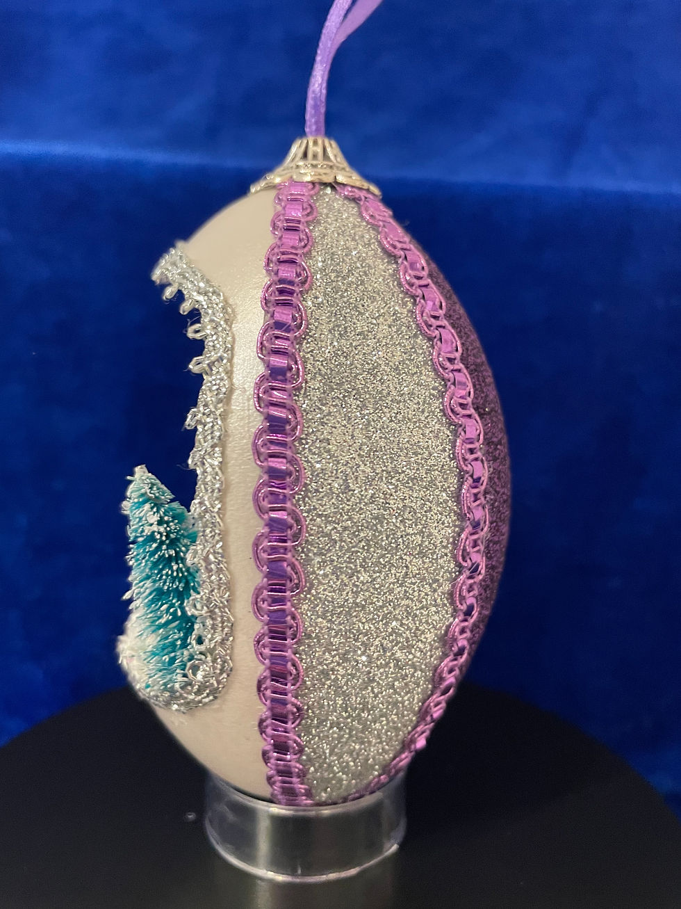 Thumbnail: Snow Day Real Goose Egg Christmas Tree diorama ornament