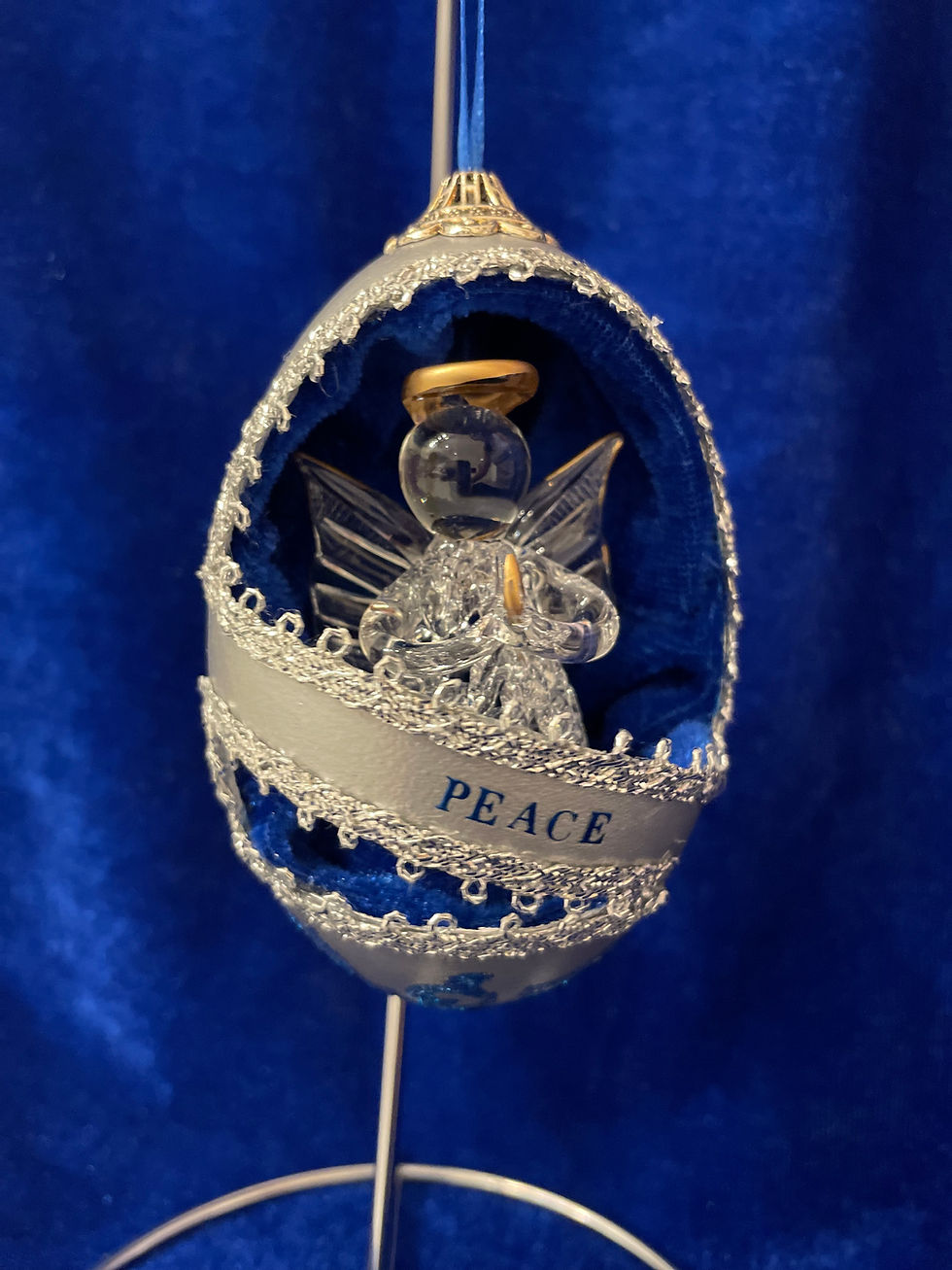 Thumbnail: Angel Christmas tree real egg ornament