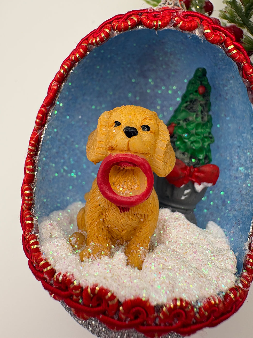 Thumbnail: Cute Labrador Puppy Christmas Tree Ornament