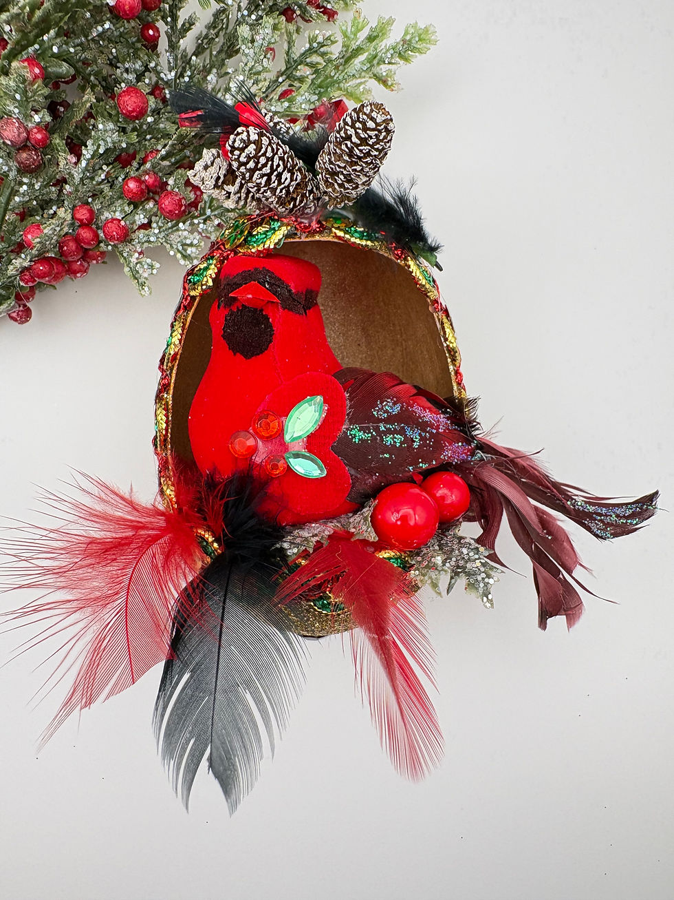 Thumbnail: Red Cardinal Christmas Tree Ornament