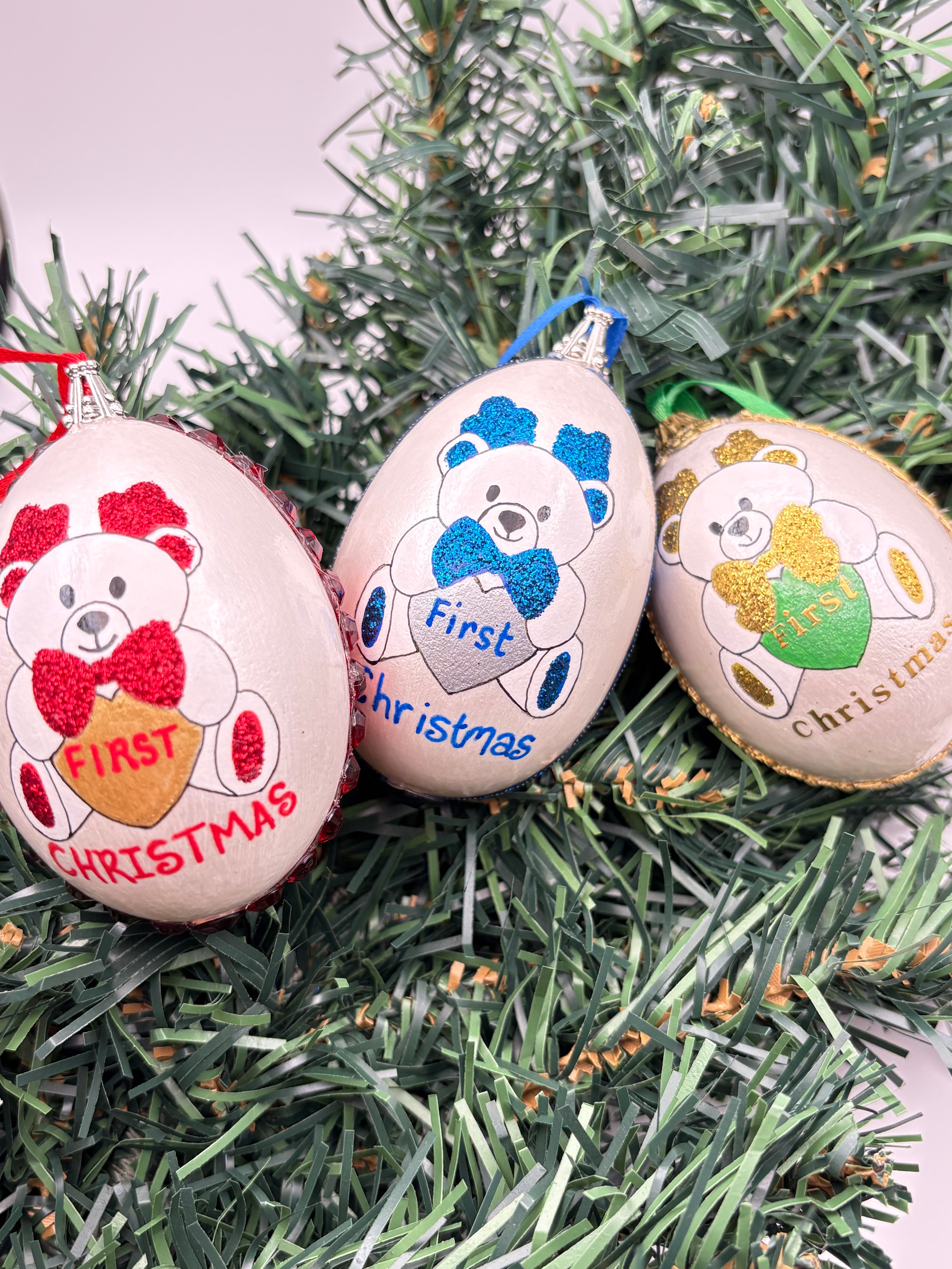 Baby's First Christmas Ornament hand painted
